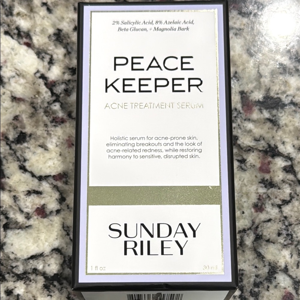 Sunday Riley Peace Keeper Serum New on Box!